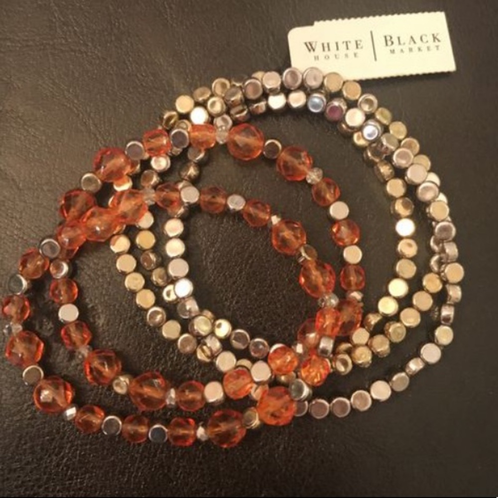 White House Black Market beaded bracelet set